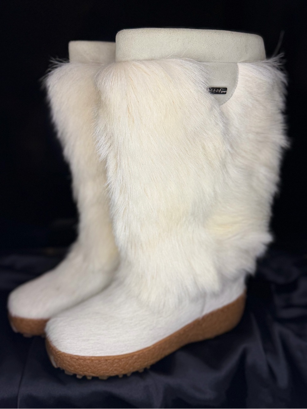 Women’s Oscar Sport Apres-Ski Fur Snow Boots Handcrafted in Italy Size 39